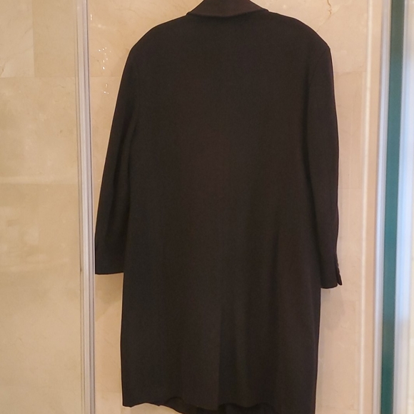 MEN'S BLACK WOOL RALPH LAUREN OVERCOAT COAT JACKET - Picture 5 of 8